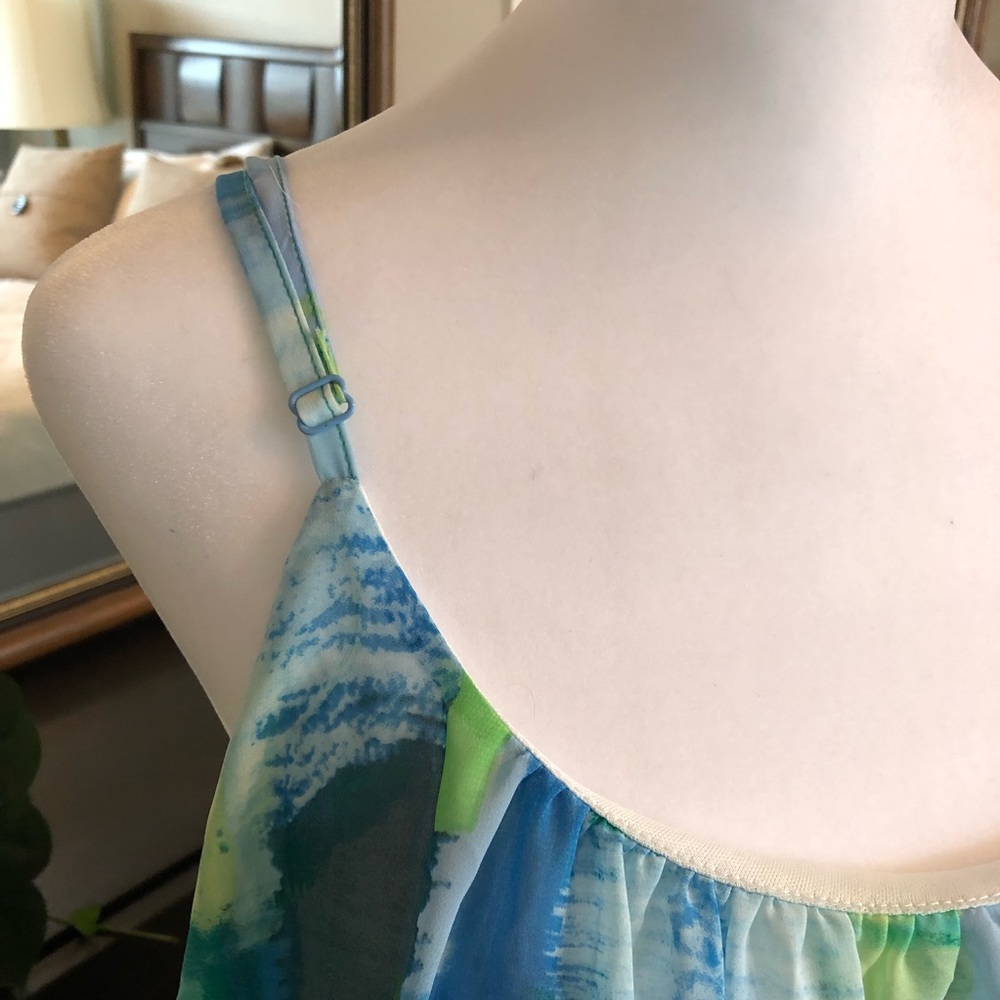 Paradise Blue, Green & White Tunic Tank - Picture 5 of 12